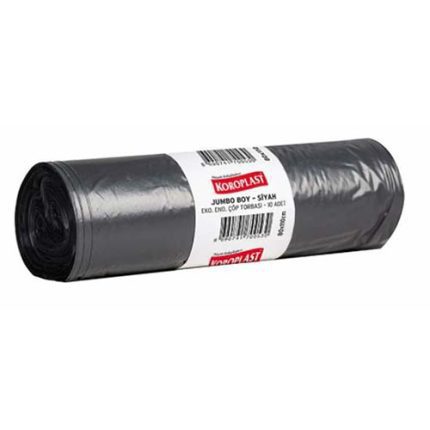 Koroplast Jumbo Eko-Endüstriyel Çöp Torbası Siyah 80x110 cm 10 Adet