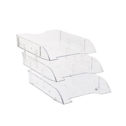 Kraf 829G Evrak Rafı Raylı 3 lü Şeffaf
