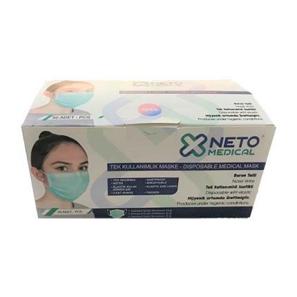 Neto Telli Lastikli 3 Katlı Cerrahi Maske 50 Adet