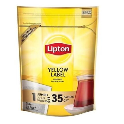 Lipton Yellow Label Demlik Poşet Çay Jumbo Boy 25 g x 30 Adet
