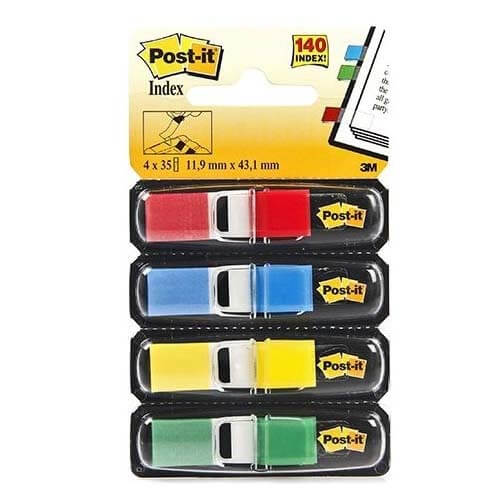 3M Post-it İşaret Bandı 4 Renk 683-4 Siyah Dispanserli