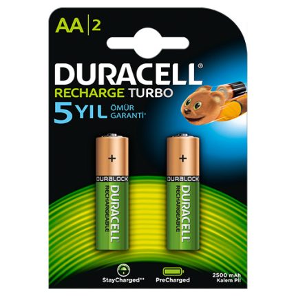 Duracell AA Şarjlı Kalem Pil 2 Adet ( 2500 MAH )