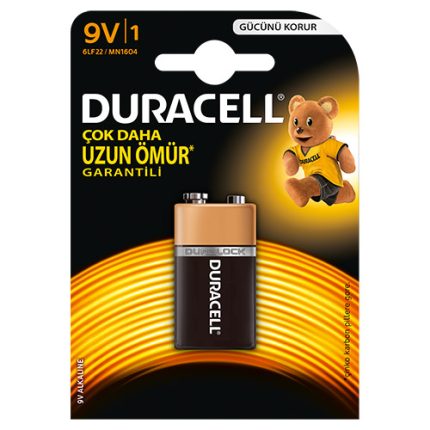 Duracell Alkaline Kare Pil 9 Volt