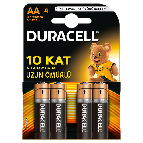 Duracell Alkaline AAA İnce Kalem Pil  4 Adet