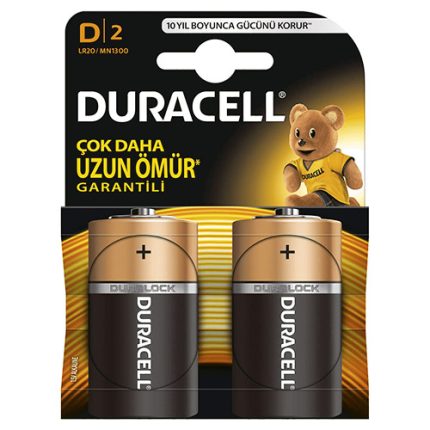 Duracell D Büyük Boy Pil 2 Adet