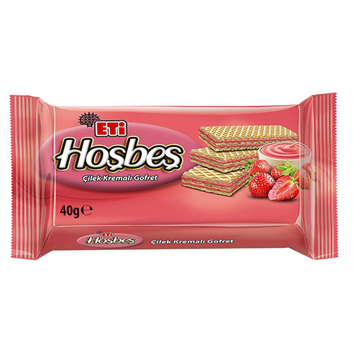 Eti Hoşbeş Çilekli Gofret 40 Gr 24 Adet
