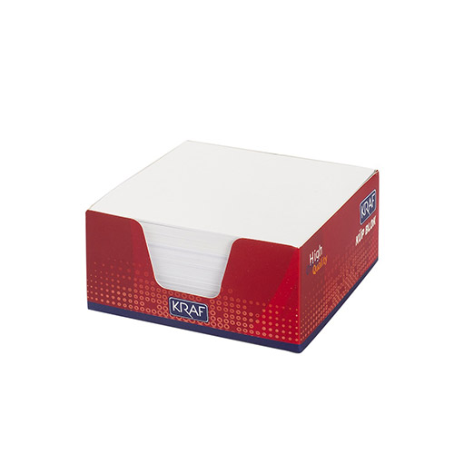 Kraf 116G Küp Blok Not Beyaz 9 x 9 cm