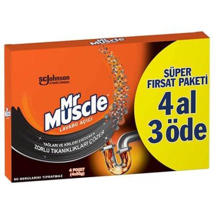Mr.Muscle Lavabo Açıcı 50 gr  4 Al 3 Öde Fırsat Paketi
