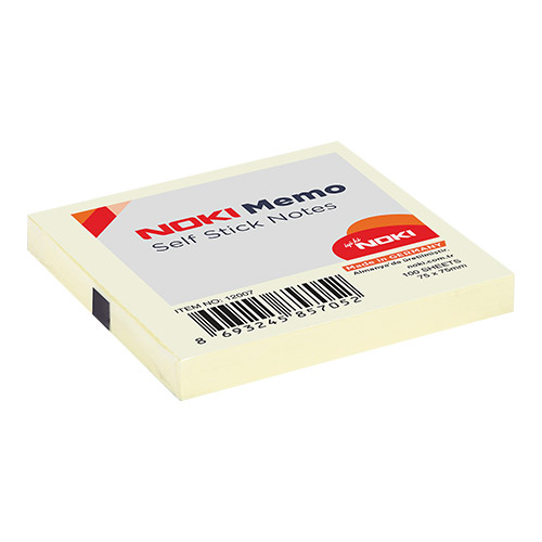 Noki 12007 Yapışkanlı Not Kağıdı 75 x 75 mm 100 Yaprak Sarı