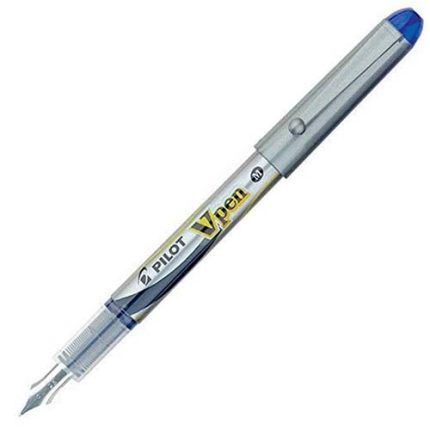 Pilot V Pen Silver Kullan At Dolma Kalem Mavi