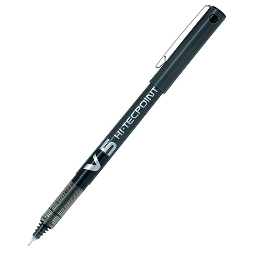 Pilot V5 Hi-Tecpoint İğne Uç 0.5 mm  Roller Kalem Siyah