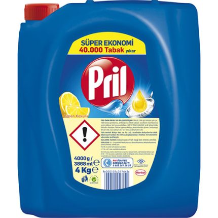 Pril Sıvı Bulaşık Deterjanı Limon 4000 ml