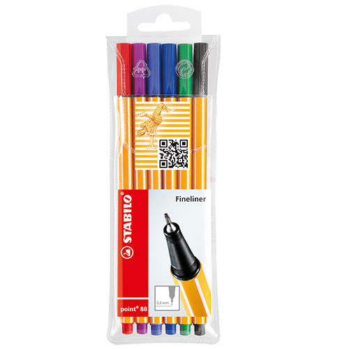 Stabilo 88 Point Keçeli Kalem 0.4 mm 6 Renk